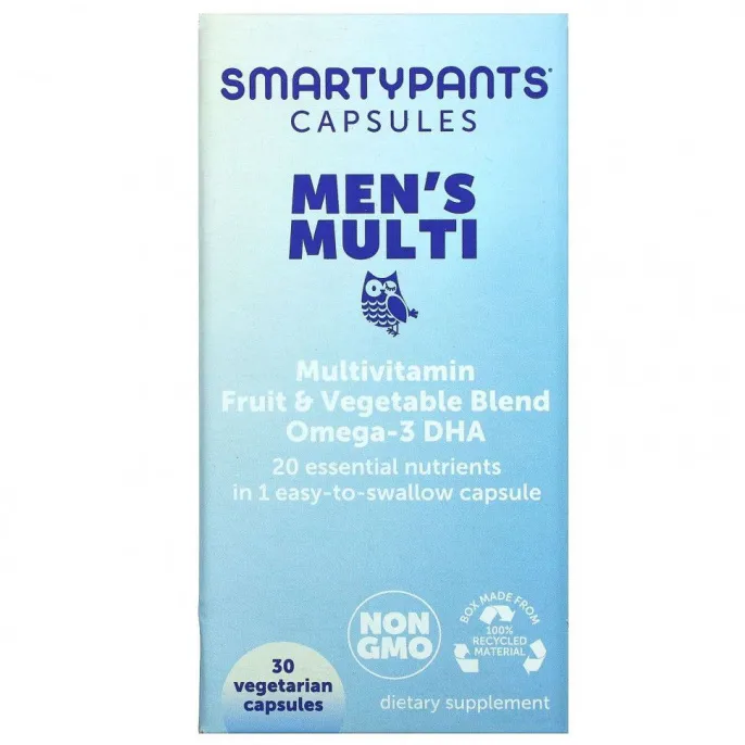 SmartyPants, Мультивитамины для мужчин, 30 вегетарианских капсул