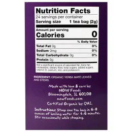 Now Foods, Настоящий чай из Могучего Парагвайского Чайного Дерева , 24 пакетика, 1,7 унции (48 г)