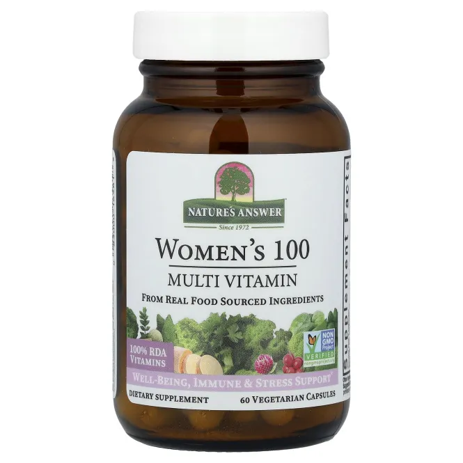 Nature's Answer, 100, мультивитамины для женщин, 60 вегетарианских капсул
