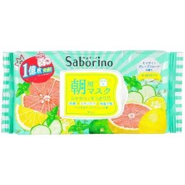 Saborino, Тканевая утренняя маска для свежести лица, 32 шт., 306 мл