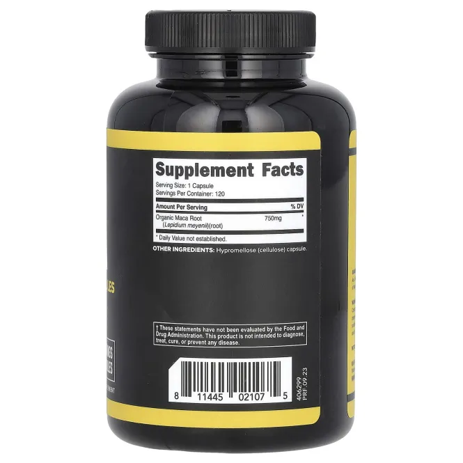 Primaforce, корень маки, 750 мг, 120 капсул