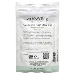 Starwest Botanicals, Органический корень одуванчика, необработанные, 75,1 г (2,65 унции)