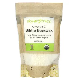 Sky Organics, Органический белый пчелиный воск, 454 г (16 унций)