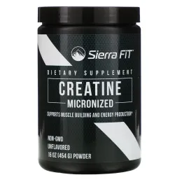 Sierra Fit, Micronized Creatine Powder, без ароматизаторов, 454 г (16 унций)