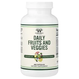 Double Wood Supplements, ежедневные фрукты и овощи, 180 капсул