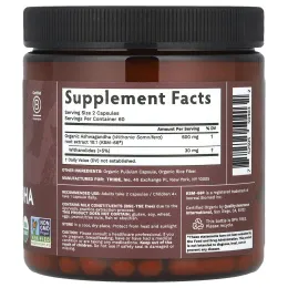 Tribe Organics, Ашваганда KSM-66®, 120 капсул