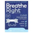 Breathe Right, Полоски для носа, большие, 30 прозрачных полосок