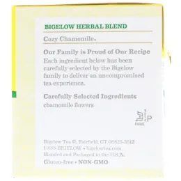Bigelow, Травяной чай «Приятная ромашка», без кофеина, 20 чайных пакетиков, по, 0,73 унции (20 г) каждый