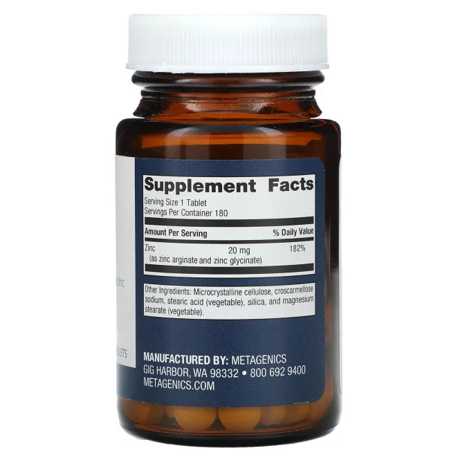 Metagenics, Zinc AG`` 180 таблеток