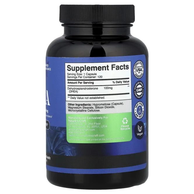 Nature's Craft, ДГЭА, 100 мг, 120 капсул