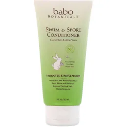 Babo Botanicals, Кондиционер Swim & Sport, огурец и алоэ вера, 6 жидк. унц. (180 мл)
