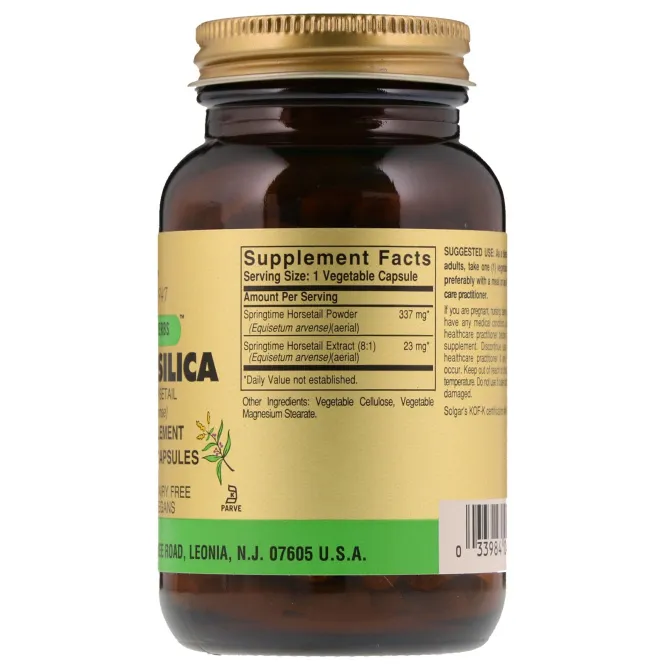 Solgar, Full Potency Herbs, Vegetal Silica, 100 Vegetable Capsules