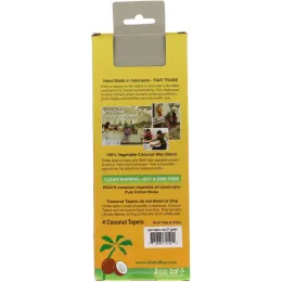 Aloha Bay, Dripless Taper Candles, Coconut Wax Blend, 4 Pack, 9 in (23 cm) Each