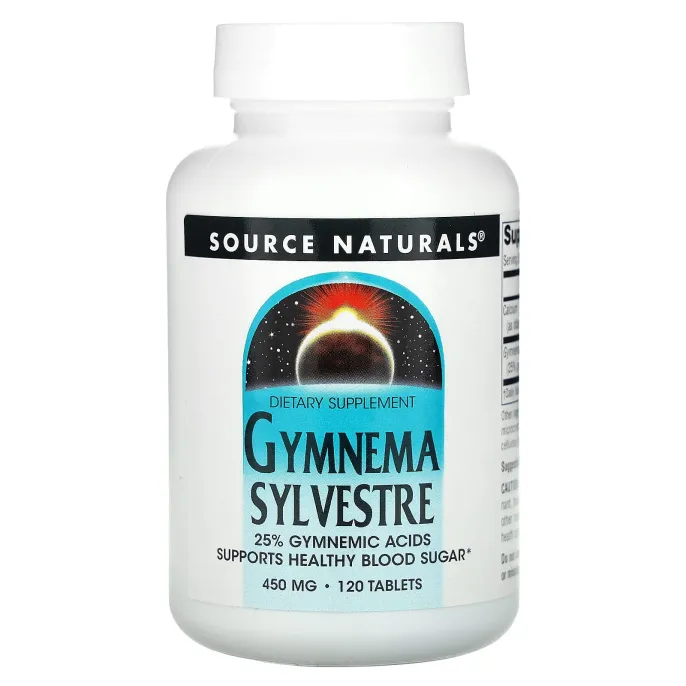 Source Naturals, Джимнема сильвестра, 450 мг, 120 таблеток