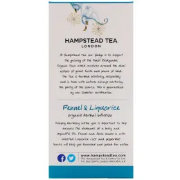 Hampstead Tea, Organic  Fennel & Liquorice, 20 Sachets,1.06 oz (30 g)