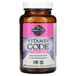 Garden of Life Vitamin CODE Мультивитамины для женщин от 50 лет, 120 вегетарианских капсул