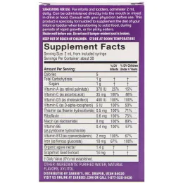 Zarbee's, Нэчуралс, мультивитамин для малышей с железом, натуральный виноградный вкус, 2 жидк. унц. (59 мл)