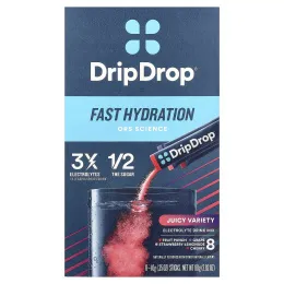 DripDrop, смесь для приготовления электролитического напитка, сочный вкус, 8 стиков по 10 г (0,35 унции)