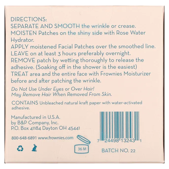 Frownies, Аппликационные пластинки для лица, уголки глаз & губ, 144 пластинки