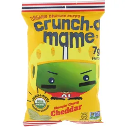 Crunch-A-Mame, Органические снеки с эдамаме и сыром чеддер, 3,5 унц. (99 г)