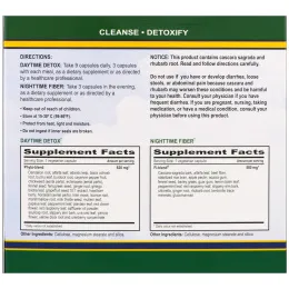 Greens First, Herbal Cleanse First, 7-дневный курс, Формула для внутренней очистки организма 24 часа, 63 дневные капсулы / 21 ночная капсула