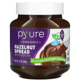 Pyure, Паста из фундука с какао, без ГМО, кето, без глютена, 369 г (13 унций)