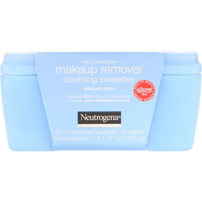 Neutrogena, Чистящие салфетки для снятия макияжа, ультрамягкие, 25 предварительно увлажненных салфеток