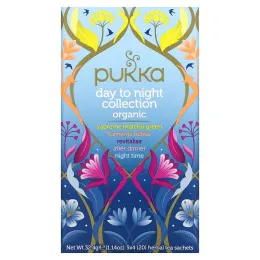 Pukka Herbs, Коллекция органических чаев «Day to Night», 20 пакетиков с травяным чаем, 32,4 г