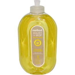 Method, Squirt + MOP, «Сбрызни и протри», средство для очистки твердых поверхностей, лимонный имбирь, 25 жидких унций (739 мл)