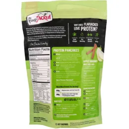 FlapJacked, Белковая смесь для блинов и выпечки, коричное яблоко, 12 унций (340 г)