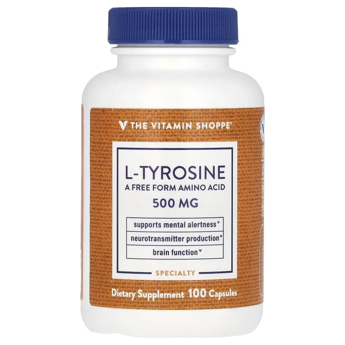 The Vitamin Shoppe, L-тирозин, 500 мг, 100 капсул