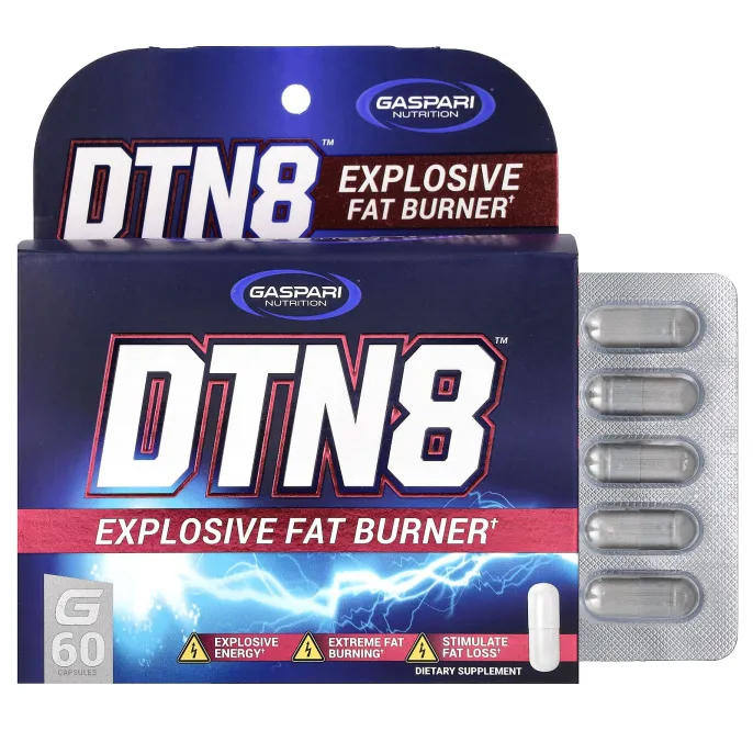 Gaspari Nutrition, DTN8 - Взрывной сжигатель жира 60 капсул