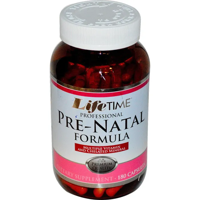 LifeTime Vitamins, Профессиональная пренатальная формула, 180 капсул
