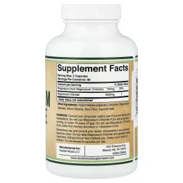 Double Wood Supplements, хлорид магния, 180 капсул (500 мг в 1 капсуле)