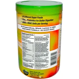 Greens World, Вкусная зелень 8000, ягодный вкус, 10,6 унций (300 г)