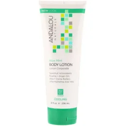 Andalou Naturals, Лосьон для тела, освежающий, алоэ-мята, 8 ж. унц. (236 мл)
