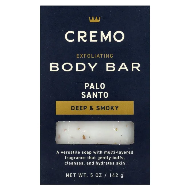 Cremo, Отшелушивающее мыло для тела, пало санто, 142 г (5 унций)