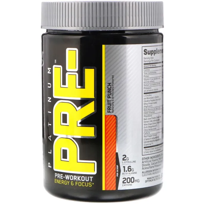 Optimum Nutrition, Предтренировочный фруктовый пунш "Платина", 240 г