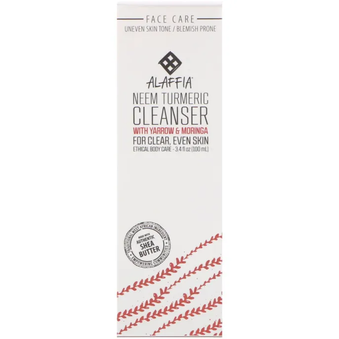 Alaffia, Neem Tumeric Cleanser with Yarrow & Moringa, 3.4 fl oz (100 ml)