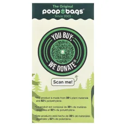 Original Poop Bags, без запаха, 8 рулонов, 15 упаковок в каждой