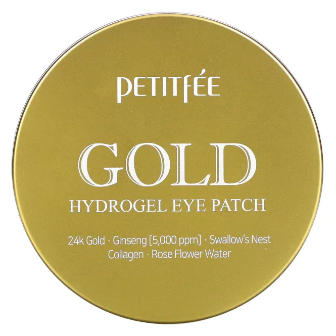 Petitfee Гидрогелевые патчи для век Gold Hydrogel, 60 штук