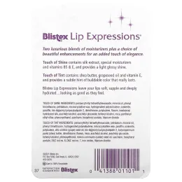 Blistex, Lip Expressions, Увлажняющий крем для губ, блеск / оттенок, 2 палочки, 0,13 унции (3,69 г) каждая