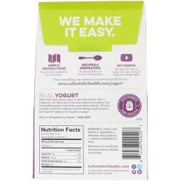 Cultures for Health, Настоящий йогурт, Традиционный вкус, 4 пакета, 0,06 унц. (1,6 г)
