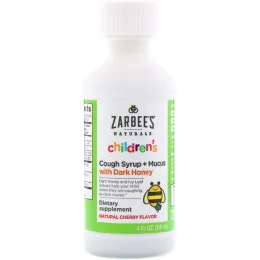 Zarbee's, Детский сироп от кашли и мокроты с темным медом, натуральный вишневый вкус, 4 ж. унц. (118 мл)