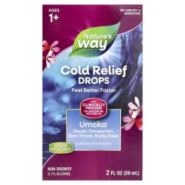 Nature's Way, Umcka®, капли от простуды, для детей от 1 года, 59 мл (2 жидк. унции)