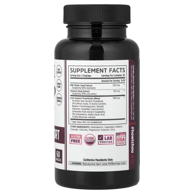 Zhou Nutrition, добавка для поддержки печени, 60 капсул