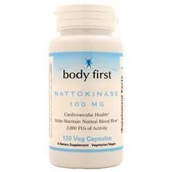 Body First, Наттокиназа (100 мг) 120 вегетарианских капсул