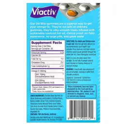 Viactiv, Omega Boost, со вкусом цитрусовых, 1200 мг, 60 жевательных мармеладок (600 мг в 1 жевательной таблетке)