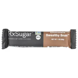 RxSugar, Swealthy Snax ™, батончики, шоколад, 8 пакетиков по 28 г (1 унция)