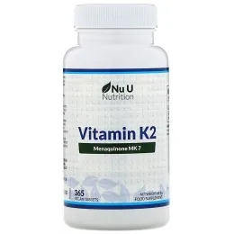 Nu U Nutrition, Витамин K2, 365 растительных таблеток